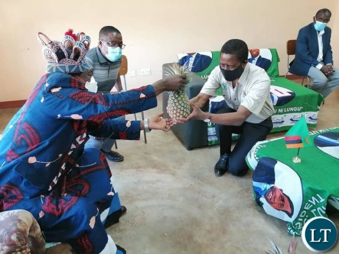 President Lungu Meeting His Royal Highness, Chief Chinyama