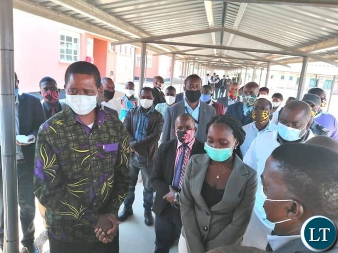 President Lungu Distributing Face Masks
