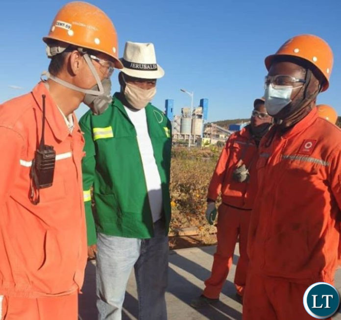 Miles Sampa at Chinese owned and managed Simona cement plant