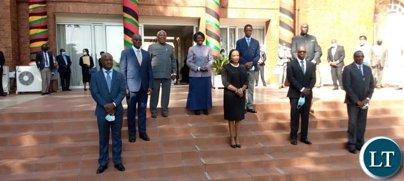 The Swearing Ceremony of Mr. Chibwe Mulonda as Controller Internal Audit at Ministry of Finance and Ms Clare Mwamba Mubanga Mazimba as Deputy Auditor General in Charge of Corporate Services at State House