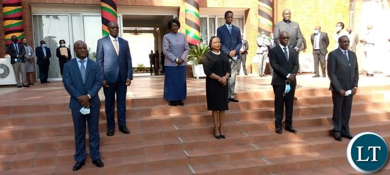The Swearing Ceremony of Mr. Chibwe Mulonda as Controller Internal Audit at Ministry of Finance and Ms Clare Mwamba Mubanga Mazimba as Deputy Auditor General in Charge of Corporate Services at State House