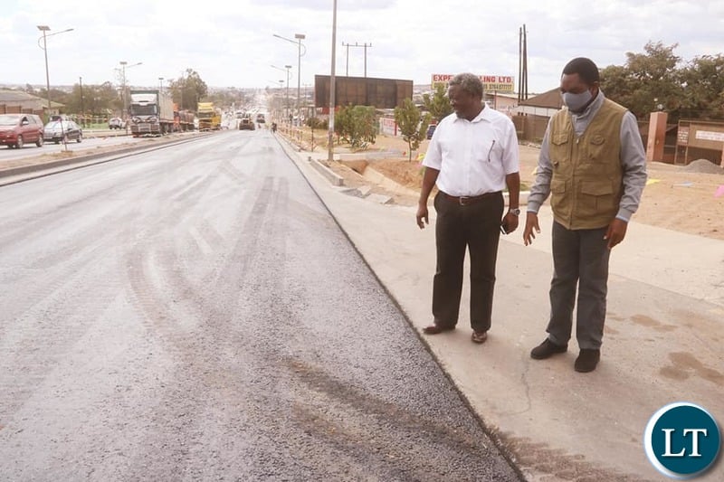 UPND President Hakainde Hichilema Inspecting Works on Lumumba Road