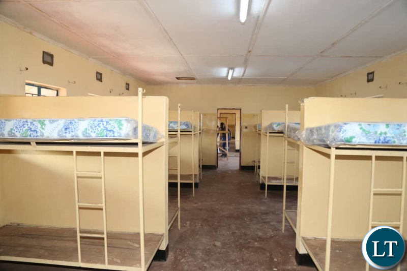 Inside the Bowman Lusambo dormitory at Solwezi Technical Secondary School