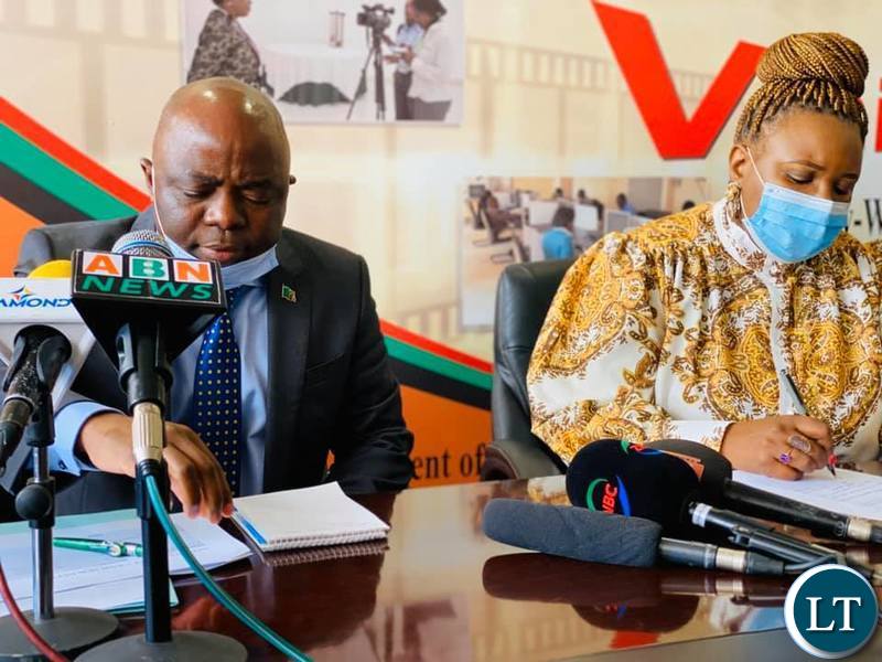HOME Affairs Minister Hon Stephen Kampyongo with Information Minister Dora Siliya