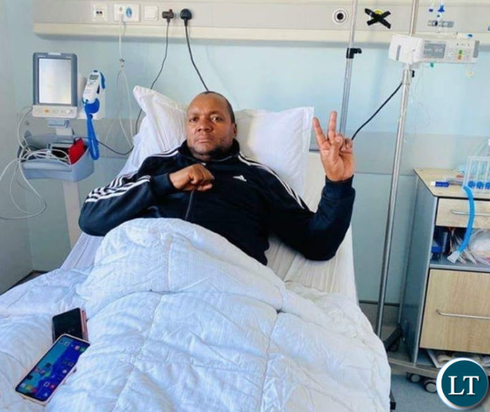 Miles Sample in Hospital Bed