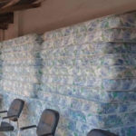 Part of the mattresses donated to Solwezi Technical School by Lusaka Province Minister Bowman Lusambo
