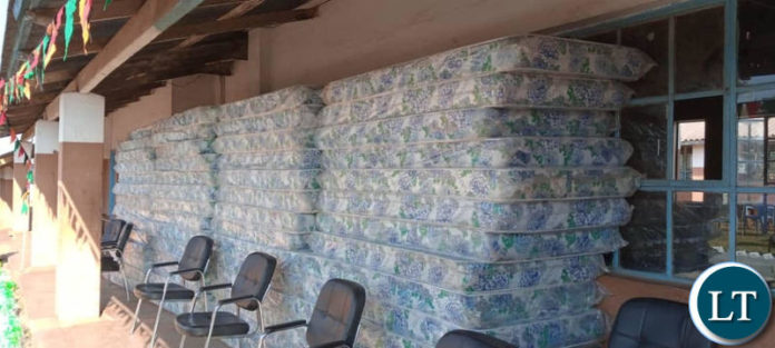Part of the mattresses donated to Solwezi Technical School by Lusaka Province Minister Bowman Lusambo Part of the mattresses donated to Solwezi Technical School by Lusaka Province Minister Bowman Lusambo
