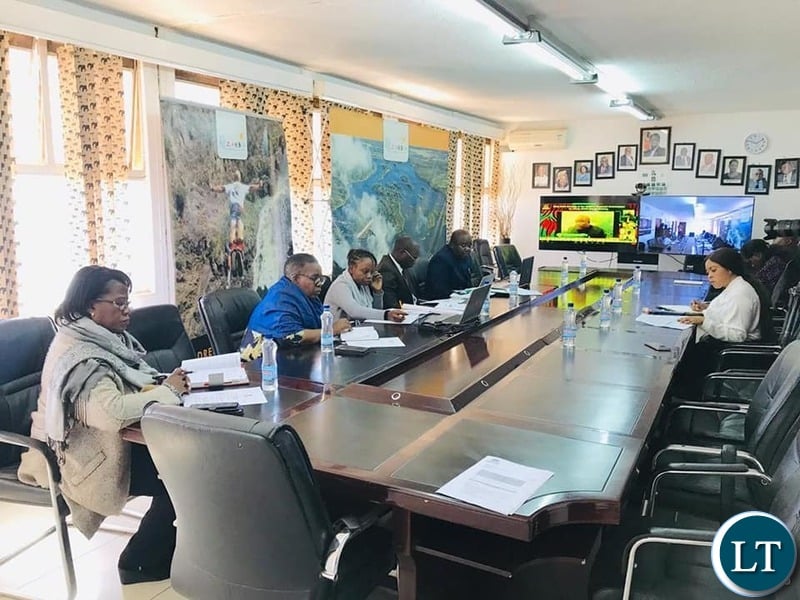 Tourism and Arts Minister, Hon. Ronald Chitotela chairing the 63rd Virtual Commission meeting for Africa