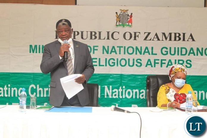 PS Rev. Howard Sikwela during the launch of the National Guidance and Religious Affairs policy,