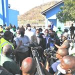 President Lungu Visiting the the Iolanda Water Facility in Kafue