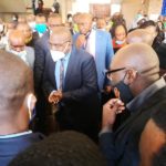 Health Minister Dr. Chitalu Chilufya at the Court with PF supporters from Luapula Province