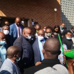 Health Minister Dr. Chitalu Chilufya at the Court with PF supporters from Luapula Province