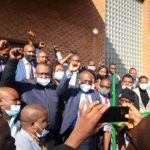 Health Minister Dr. Chitalu Chilufya at the Court with PF supporters from Luapula Province