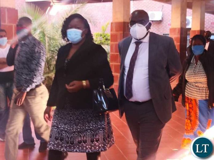 Dr Chilufya Health Minister Hon. Dr. Chitalu Chilufya arrives at court in the company of his wife Dr. Mutinta Mudenda Chilufya.
