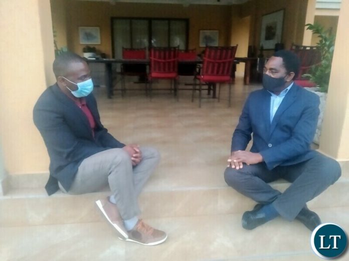 Anthony Bwalya with UPND President Hakainde Hichilema