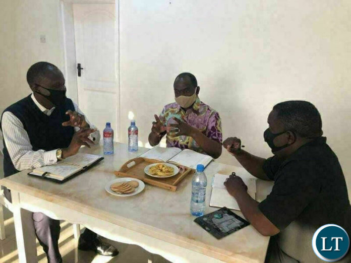Kalaba Mutati and Fube having a meeting recently