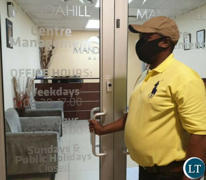 Suspended Lusaka Mayor at Manda Hill