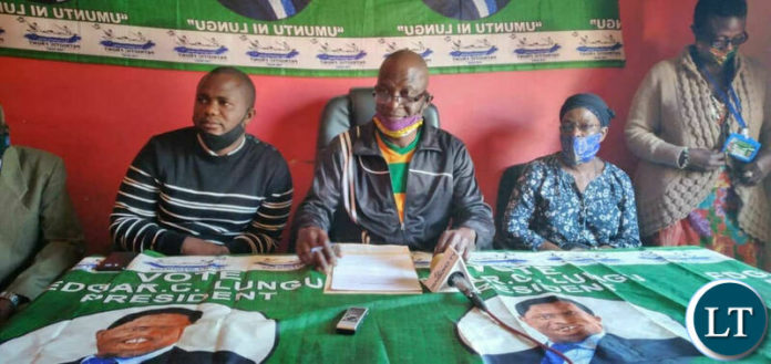 The PF Matero Executive during the press conference