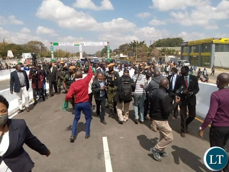 Crowds disregard  COVID-19 Public Health guidelines during commissioning of Flyover bridge