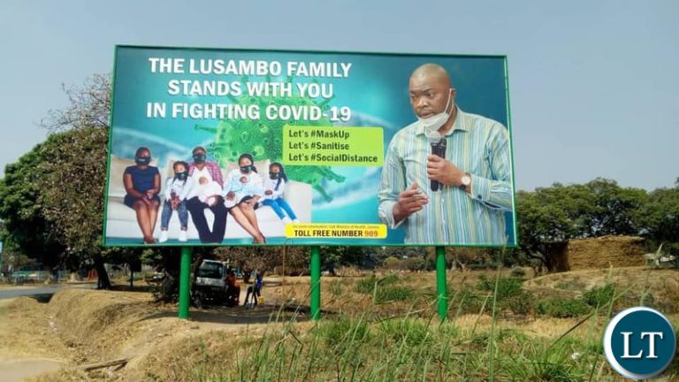 Bowman Lusambo erects billboards to raise Covid-19 awareness