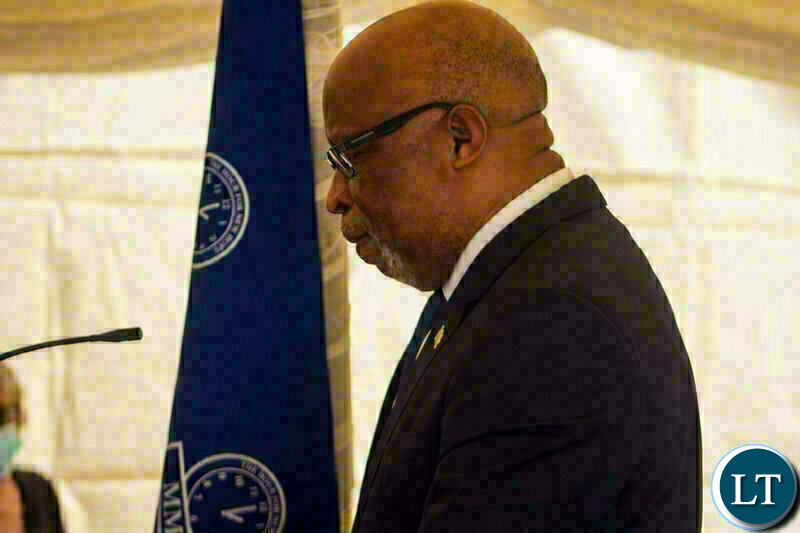 New Hope MMD President Dr. Nevers Mumba prays for Zambia during the 30 years of the MMD.