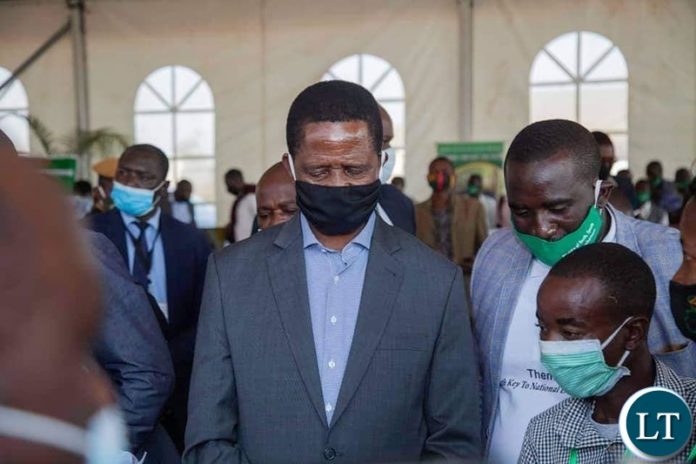 President Lungu and his Ministers at the Youth Exhibition Event