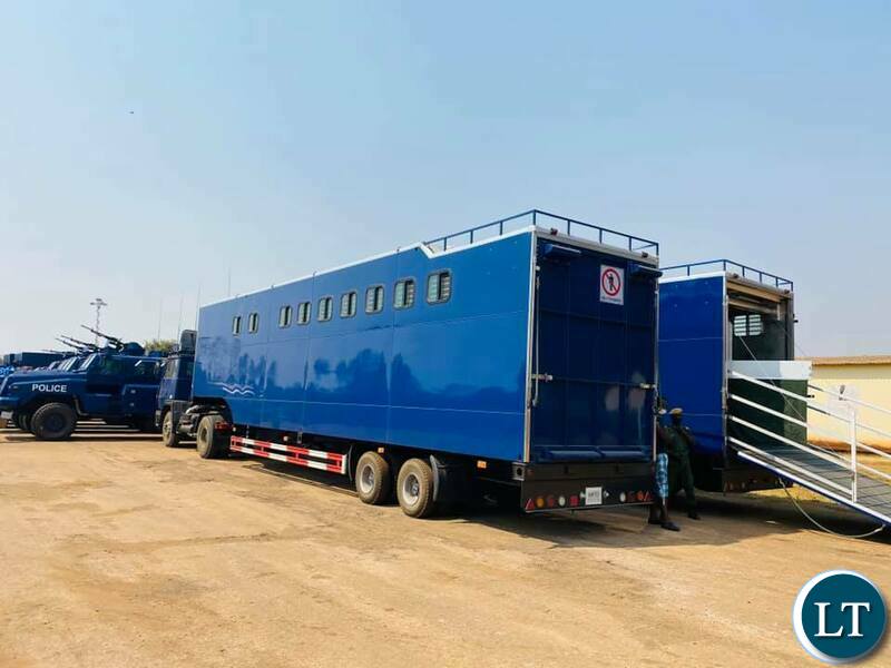 Some of the Armoured Vehicles handed over to Zambia Police 