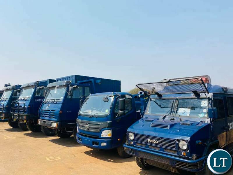 Some of the Armoured Vehicles handed over to Zambia Police 