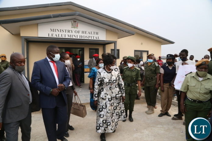 Vice President Inonge Wina officially commissionined the Lealui Mini hospital in Lealui western province