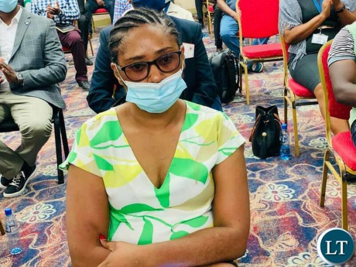 One of the business woman in the audience that meet President Lungu