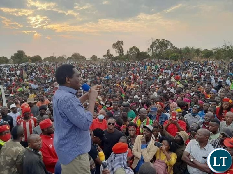 UPND Leader at a campaign Rally in Luapula Province