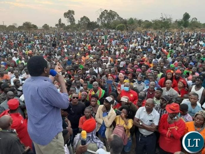 UPND Leader at a campaign Rally in Luapula Province