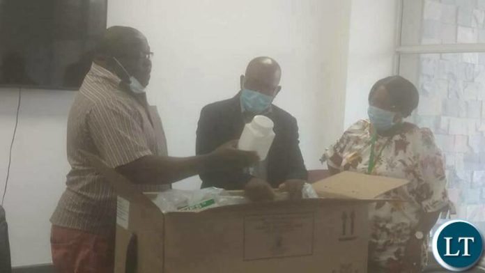 Kambwili inspecting Drugs at Medical Stores