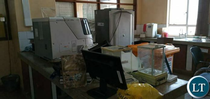 The micro-biology laboratory at Chipata Central Hospital that was completely destroyed including a power-bank and a specialist computer and printer. The micro-biology laboratory at Chipata Central Hospital that was completely destroyed including a power-bank and a specialist computer and printer.