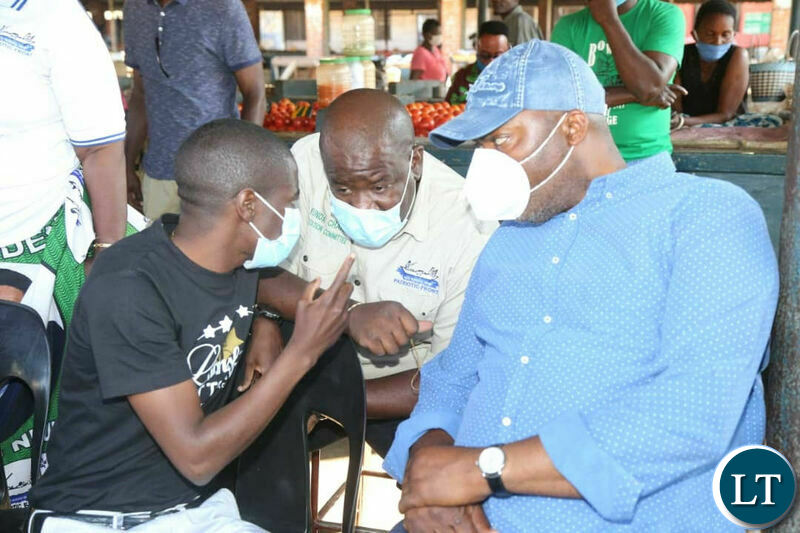 PF copperbelt Provincial Leadership engaged in a chat