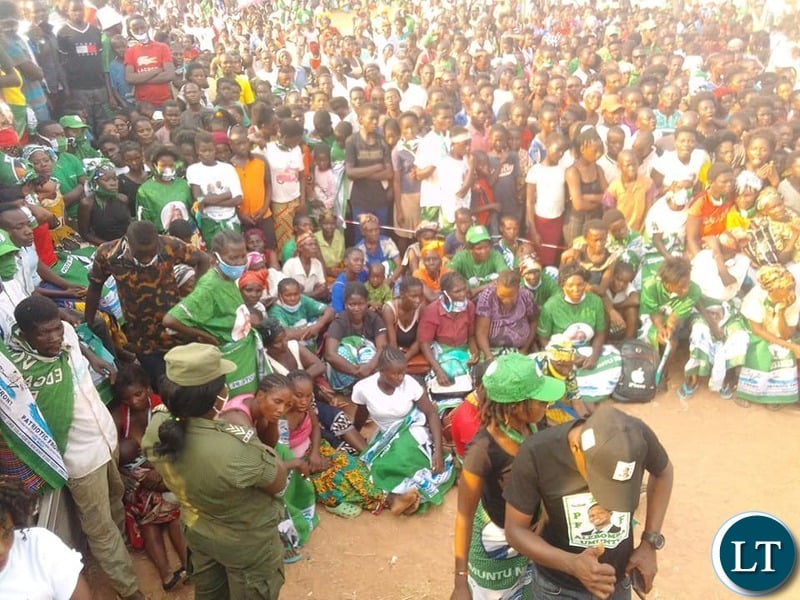 People at the PF Rally addressed by President Lungu