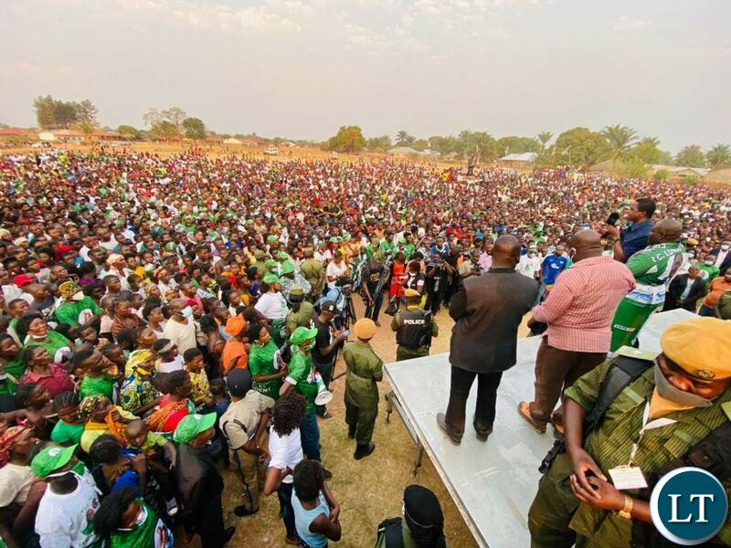 People at the PF Rally addressed by President Lungu