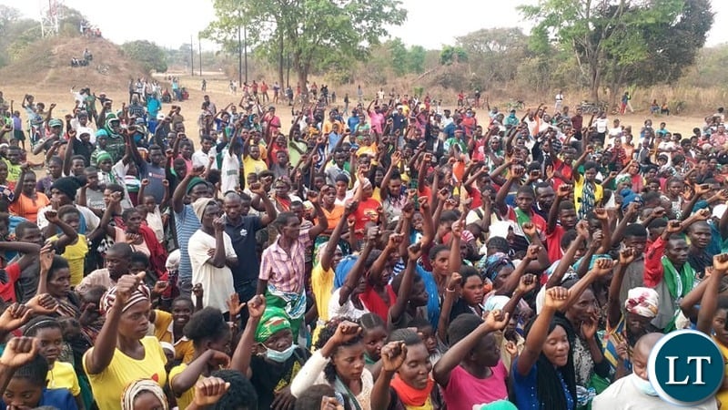 People at the PF Rally addressed by President Lungu