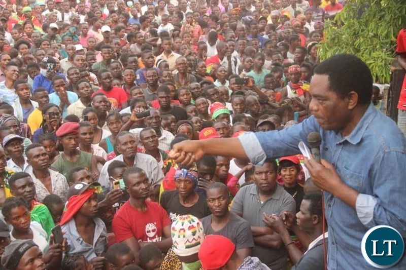 HH at a UPND Rally in Mwansabombwe