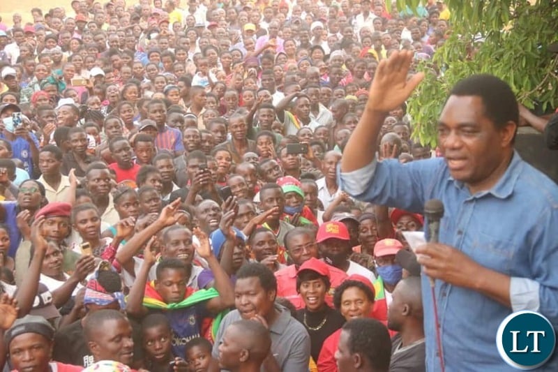 HH at a UPND Rally in Mwansabombwe