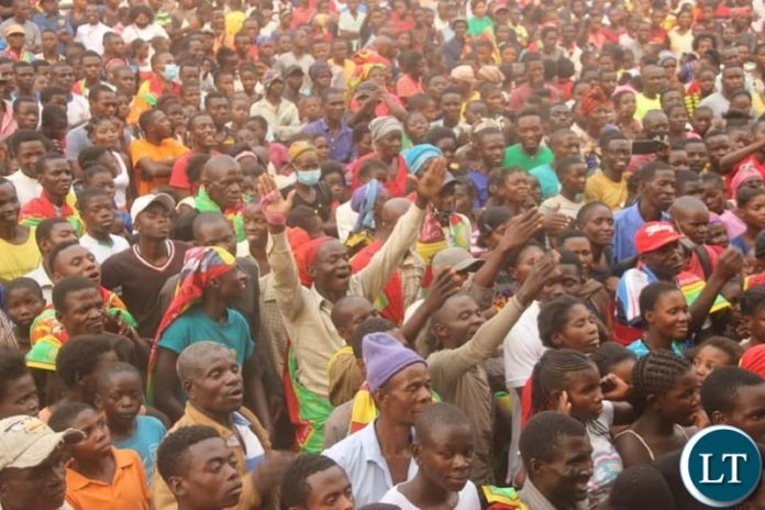 HH at a UPND Rally in Mwansabombwe