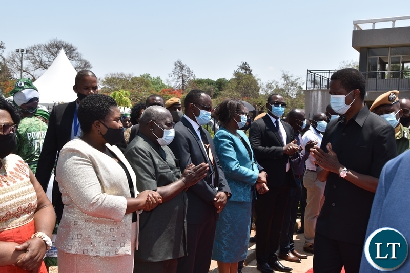President Edgar Lungu great cabinet Ministers during the Sata memorial service at Embassy park. Wednesday, October 28, 2020.Picture By ROYD SIBAJENE/ZANIS