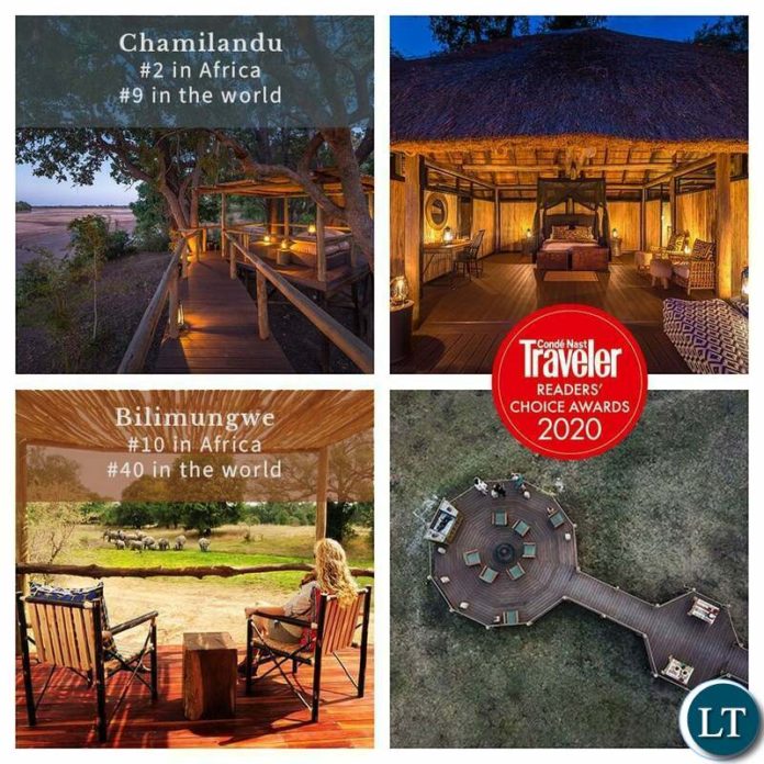 Chimilandu Bushcamp ranked number 2 in Africa and number 9 in the world.
