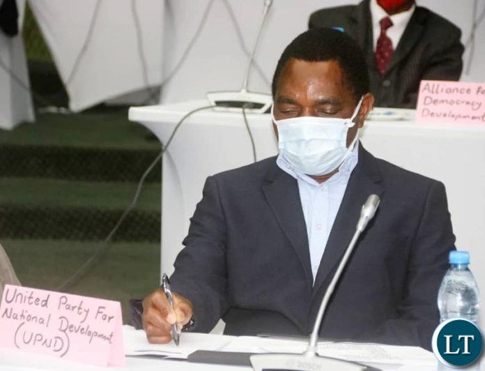 United Party for National Development (UPND) President Hiakahinde Hichiluma