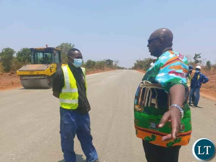 Kantanshi MP Dr. Anthony Mumba checks on works on Mufulira- Mokambo Road which are progressing well
