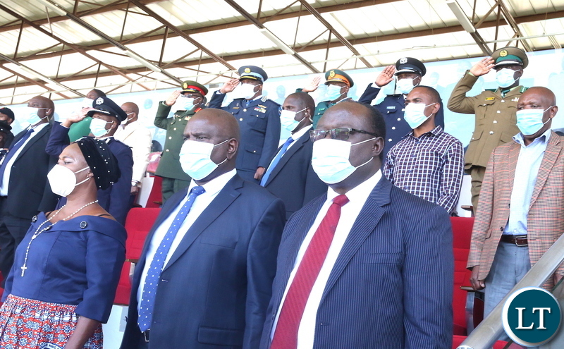 Speaker of the National Assembly Dr Patrick Matibini and Deputy Chief Justice  Michael Musonda at National Day of Prayer, Fasting, Repentance and Reconciliation at Lusaka Showgrounds on Sunday, 18th October, 2020 -Pictures By THOMAS NSAMA/STATE HOUSE