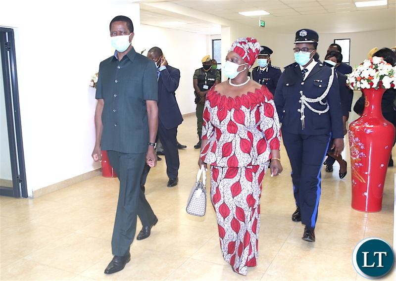 President Edgar Lungu and First Lady Esther Lungu on  arrival at Showgrounds in Lusaka for National Day of Prayer, Fasting, Repentance and Reconciliation on Sunday, 18th October, 2020 -Pictures By THOMAS NSAMA/STATE HOUSE