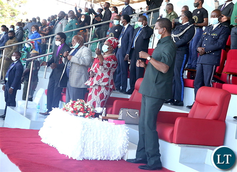 President Edgar Lungu and First Lady Esther Lungu  at Show Grounds in Lusaka during the National Day of Prayer, Fasting, Repentance and Reconciliation on Sunday, 18th October, 2020 -Pictures By THOMAS NSAMA/STATE HOUSE