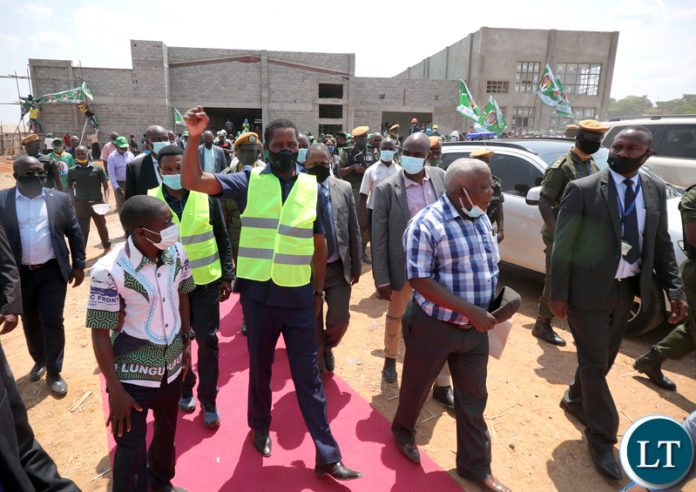 President Edgar Lungu at Pf Copperblet Party office