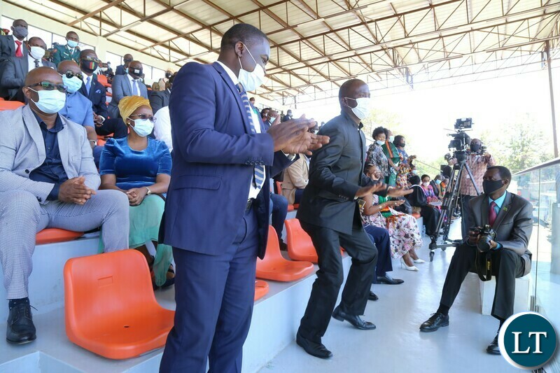 Leaders of the opposition Political Parties takes to the dance floor during the  National Day of Prayer,Fasting and reconciliation in the Show Grounds yesterday